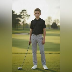 Like New Nike Golf Boys Light Gray Dri-Fit Pants Size Medium Retails $68